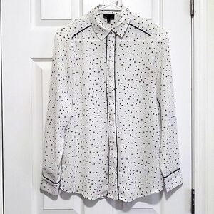 Who What Wear polka dot blouse